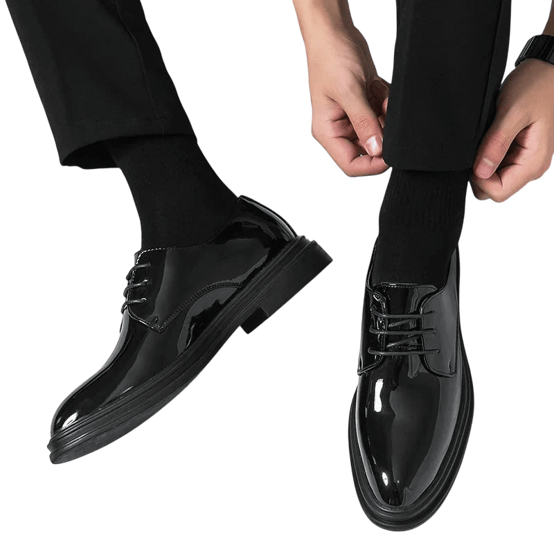Chaussures habillées pour hommes, derbies à lacets, bout pointu 5