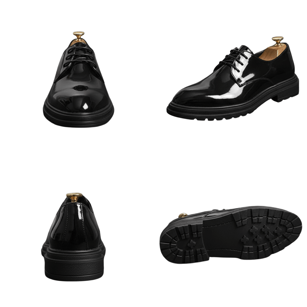 Chaussures habillées pour hommes, derbies à lacets, bout pointu 6