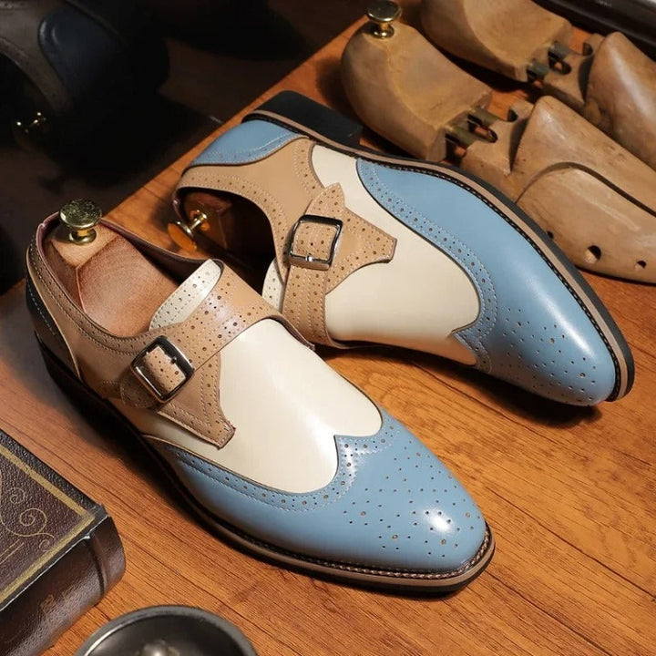Chaussures habillées pour hommes avec boucle et bout perforé 3
