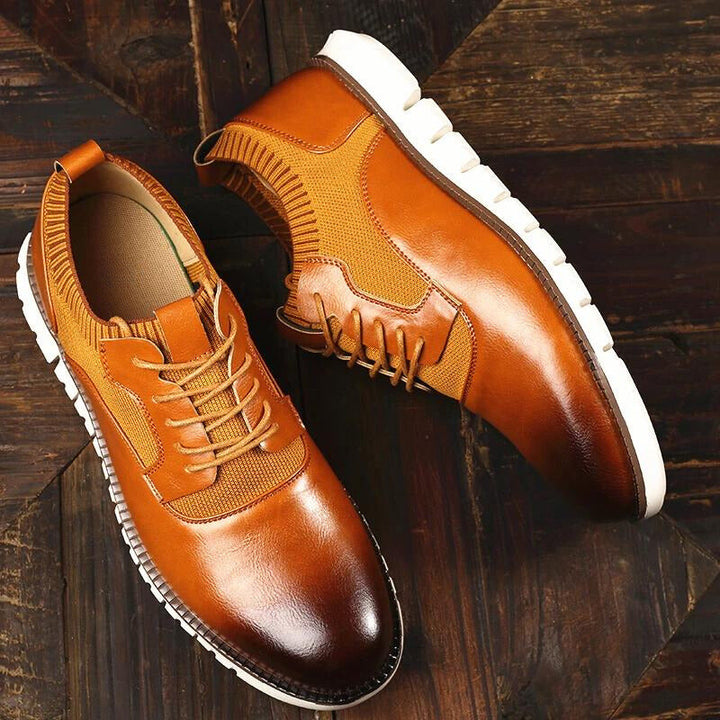 Chaussures pour hommes à bout arrondi et semelle segmentée 0