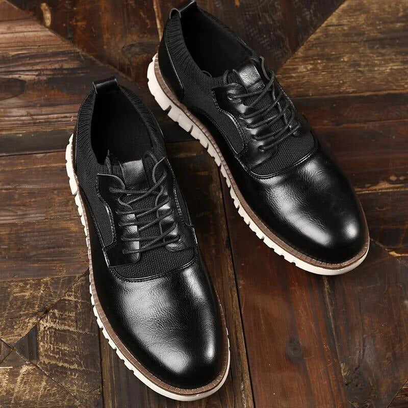 Chaussures pour hommes à bout arrondi et semelle segmentée 1
