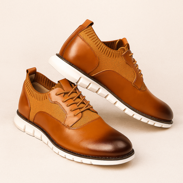Chaussures pour hommes à bout arrondi et semelle segmentée 4