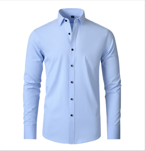 Chemise blanche pour homme - Extrêmement extensible et sans repassage 1