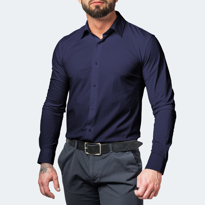 Chemise blanche pour homme - Extrêmement extensible et sans repassage 4