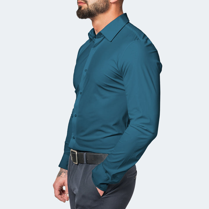 Chemise blanche pour homme - Extrêmement extensible et sans repassage 6