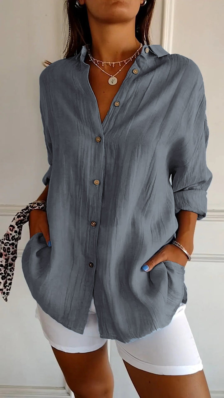 Chemise boutonnée pour femme | Coupe classique, fermeture boutonnée sur le devant 8