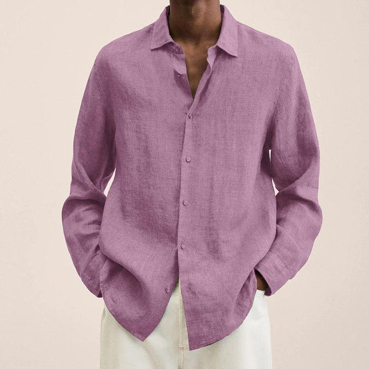 Chemise homme | Manches longues, col ouvert et fermeture sur le devant 10