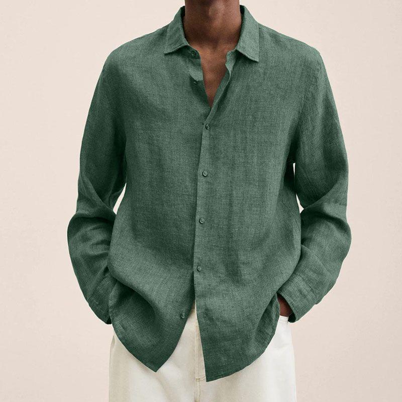 Chemise homme | Manches longues, col ouvert et fermeture sur le devant 11