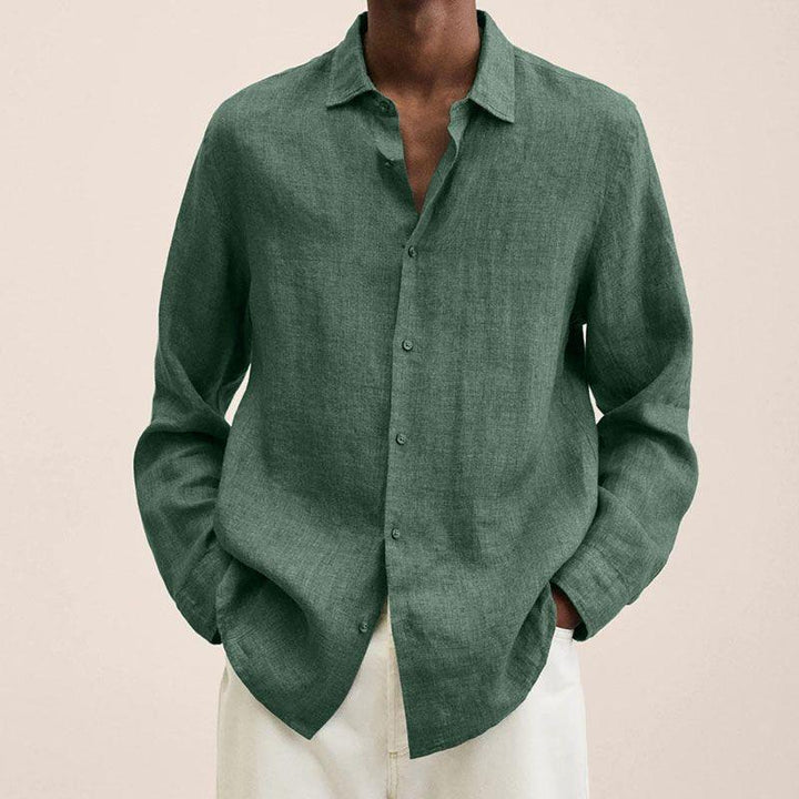 Chemise homme | Manches longues, col ouvert et fermeture sur le devant 11