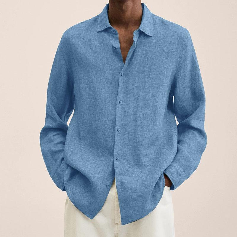Chemise homme | Manches longues, col ouvert et fermeture sur le devant 3