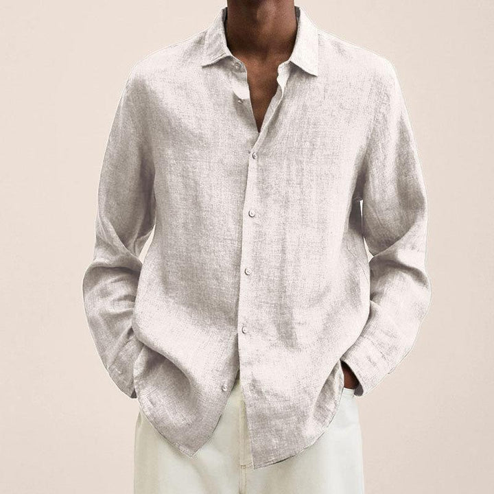 Chemise homme | Manches longues, col ouvert et fermeture sur le devant 4