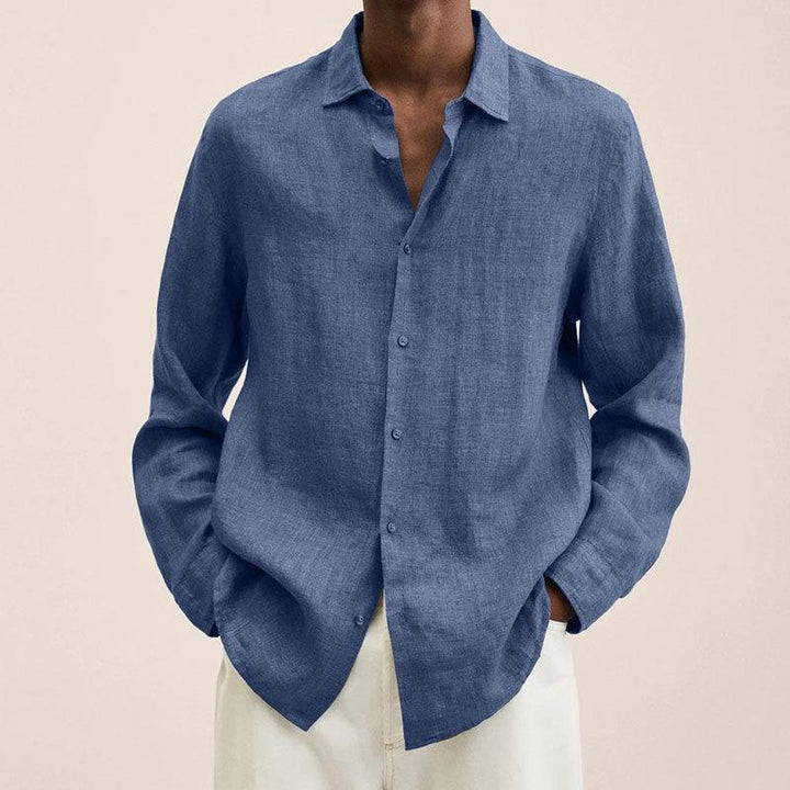 Chemise homme | Manches longues, col ouvert et fermeture sur le devant 6