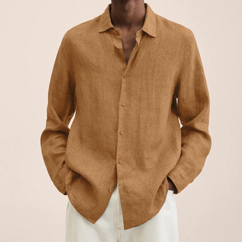 Chemise homme | Manches longues, col ouvert et fermeture sur le devant 7