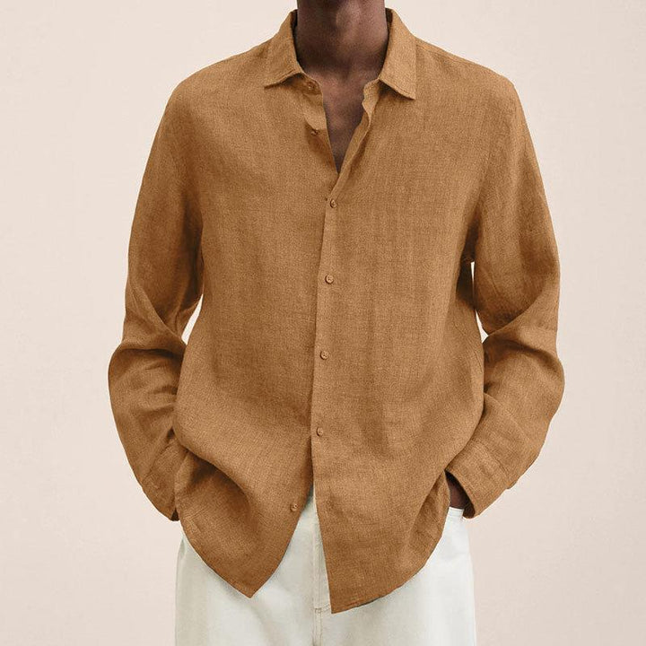 Chemise homme | Manches longues, col ouvert et fermeture sur le devant 7