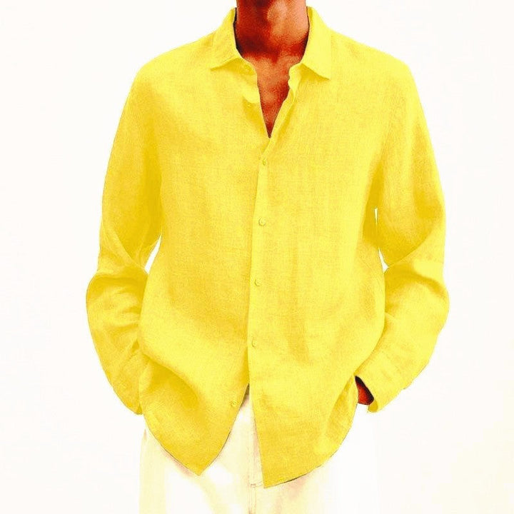 Chemise homme | Manches longues, col ouvert et fermeture sur le devant 8