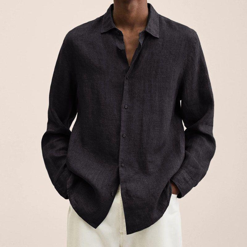 Chemise homme | Manches longues, col ouvert et fermeture sur le devant 9