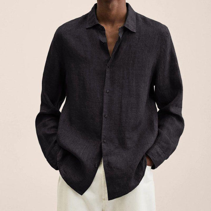 Chemise homme | Manches longues, col ouvert et fermeture sur le devant 9