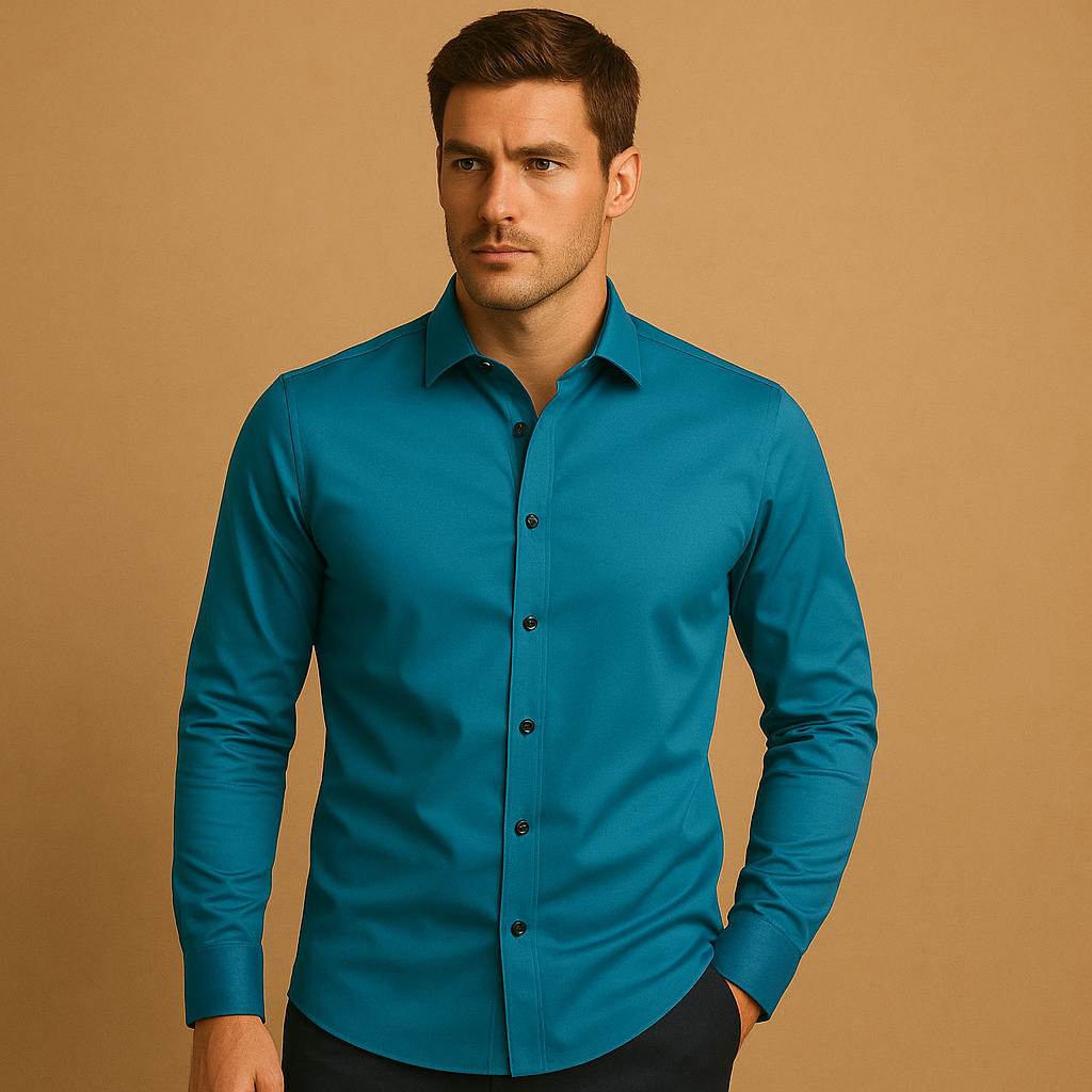 Chemise slim pour homme | Haut ajusté à manches longues