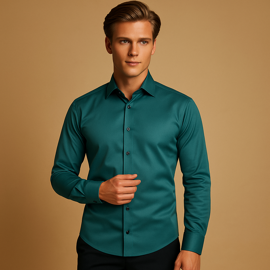 Chemise slim pour homme | Haut ajusté à manches longues