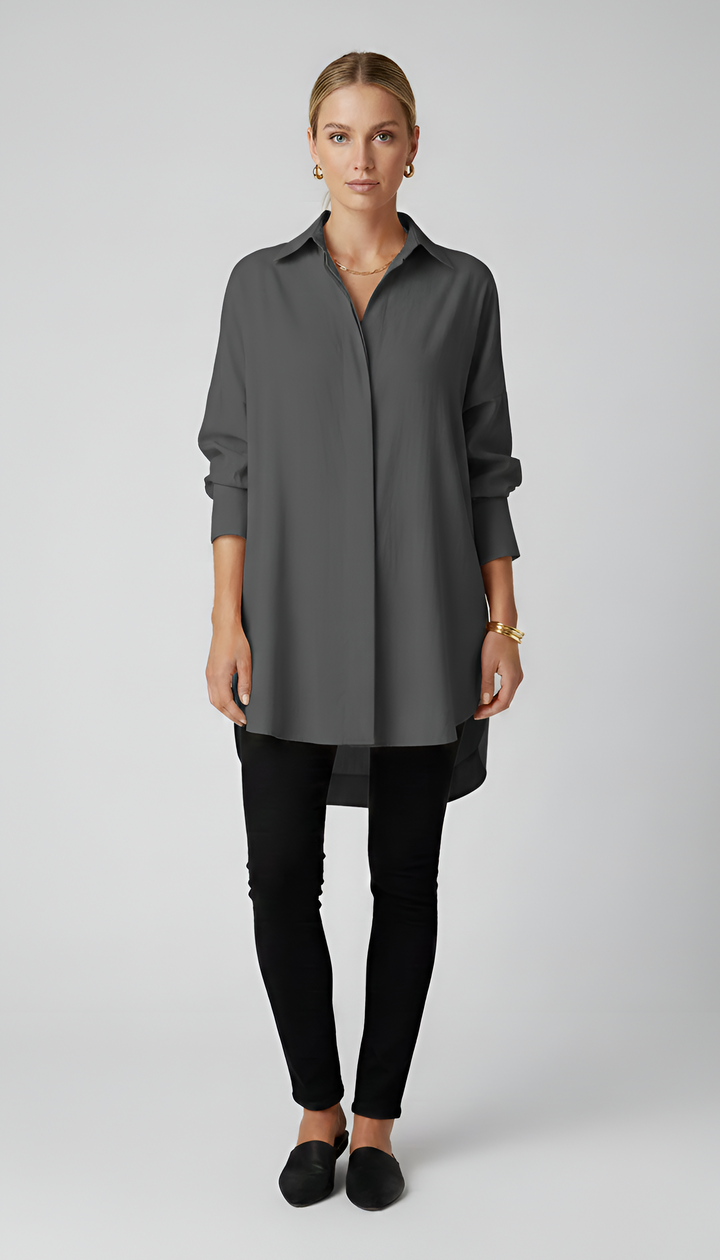 Chemise oversize en coton pour femme Valerios Fashion, col classique 5