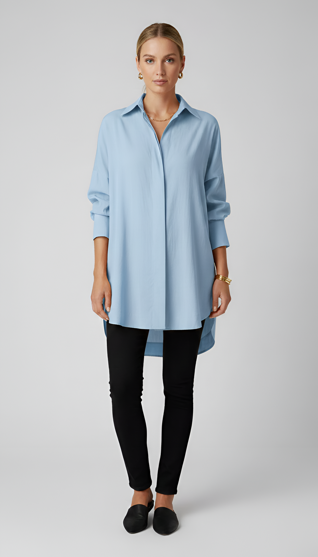 Chemise oversize en coton pour femme Valerios Fashion, col classique 7