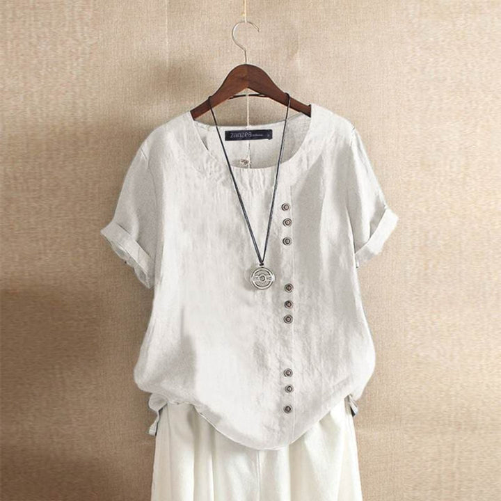 Chemisier en coton à boutons, coupe ample 3