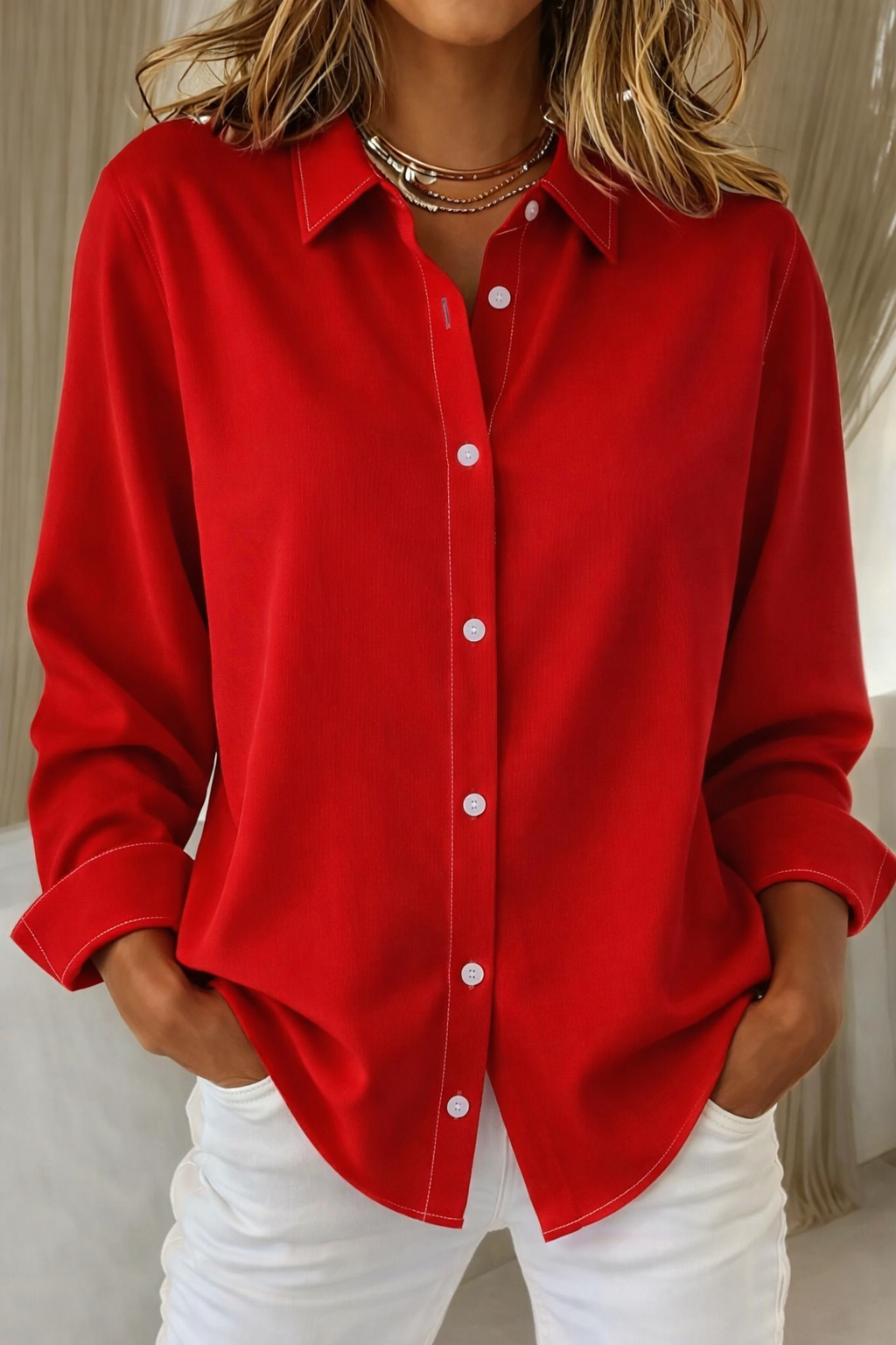 Chemisier femme | Chemise boutonnée à col 2