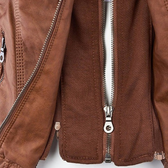 Ivory™ | Veste en Cuir pour Femmes Résistante aux Intempéries avec Capuche