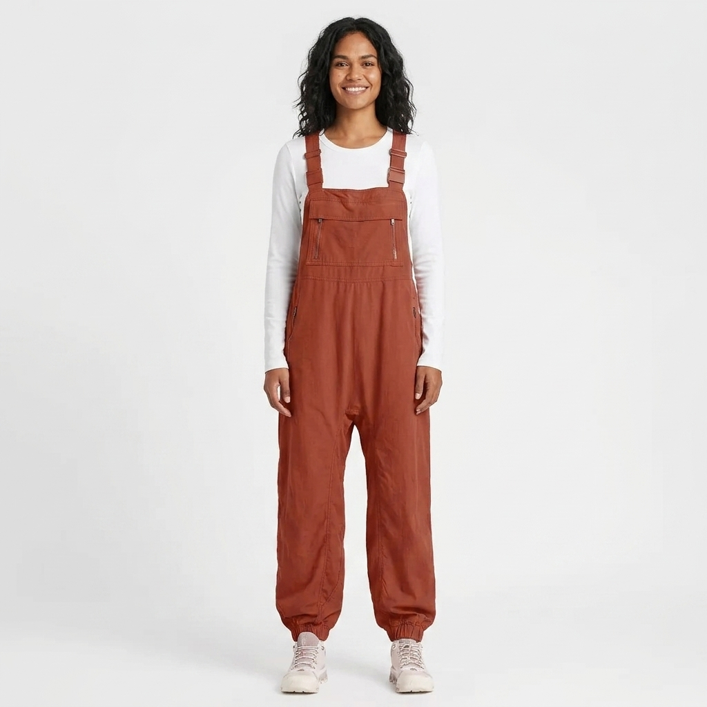 Combinaison femme avec poche poitrine zippée et bretelles réglables | Jogger 6