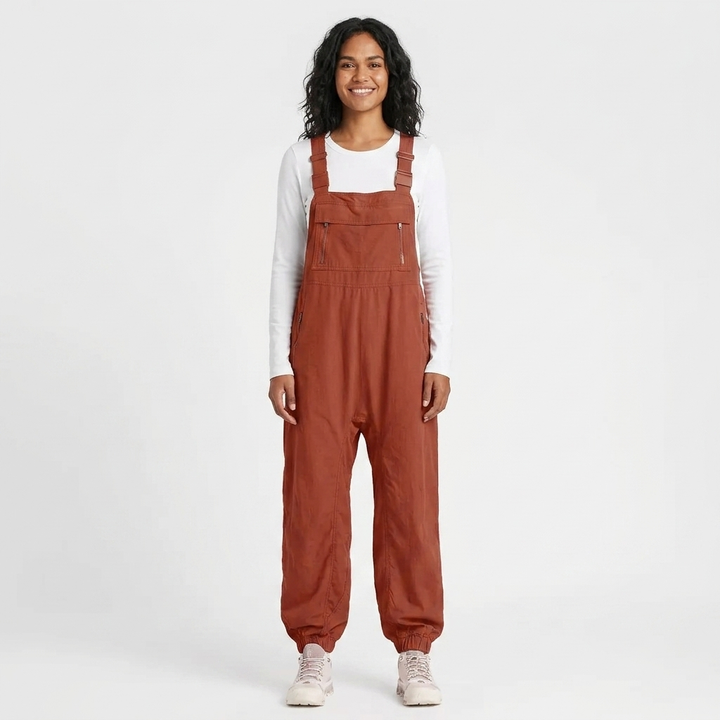 Combinaison femme avec poche poitrine zippée et bretelles réglables | Jogger 6