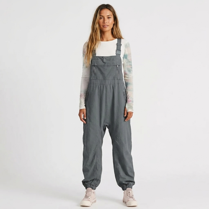 Combinaison femme avec poche poitrine zippée et bretelles réglables | Jogger 7