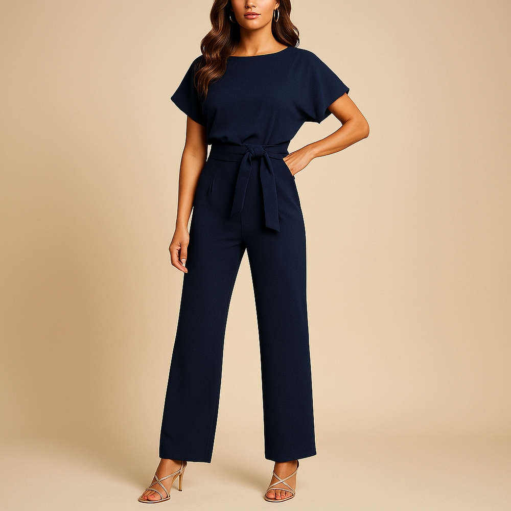 Combinaison moulante pour femme avec ceinture à nouer | Combinaison élégante 1