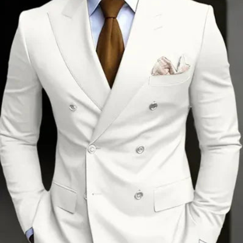 Costume de mariage croisé pour homme | Ensemble 2 pièces