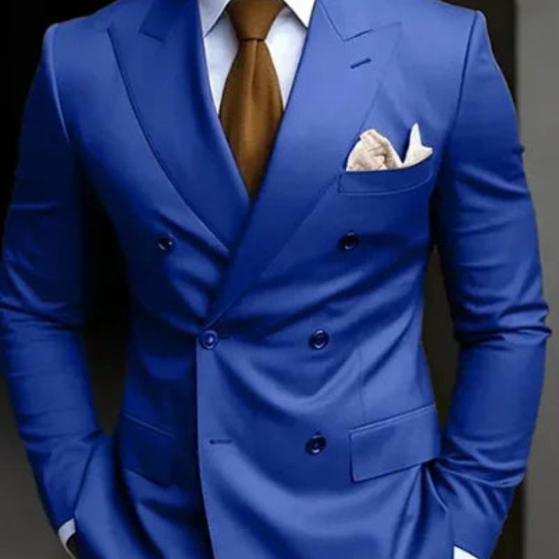 Costume de mariage croisé pour homme | Ensemble 2 pièces