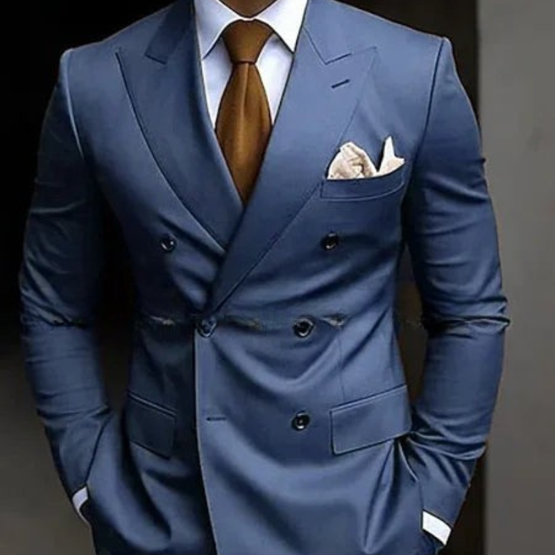 Costume de mariage croisé pour homme | Ensemble 2 pièces