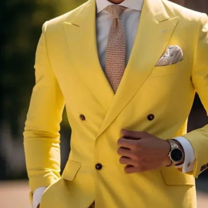 Costume de mariage croisé pour homme | Ensemble 2 pièces