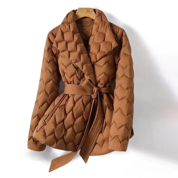 Dalia Doudoune Femme | Matelassée Losanges, Col Tailleur 0