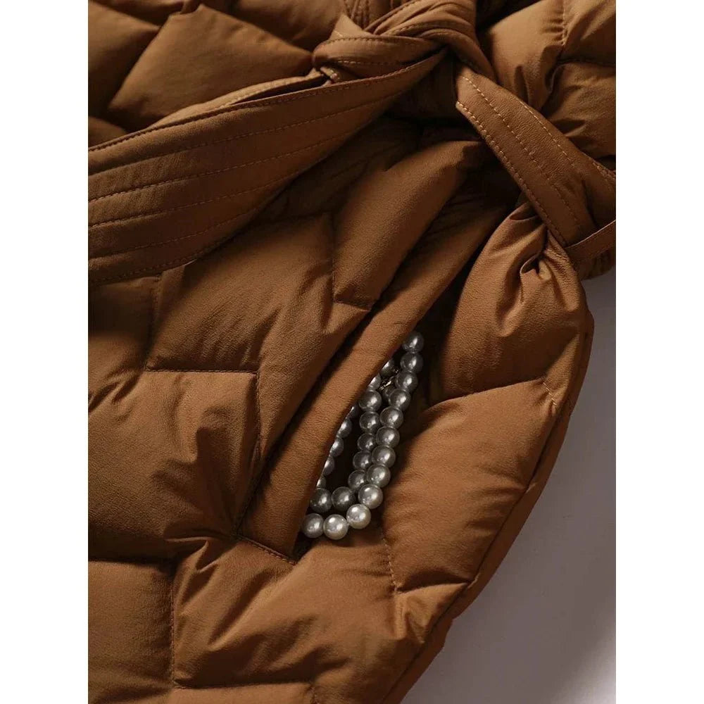 Dalia Doudoune Femme | Matelassée Losanges, Col Tailleur 4