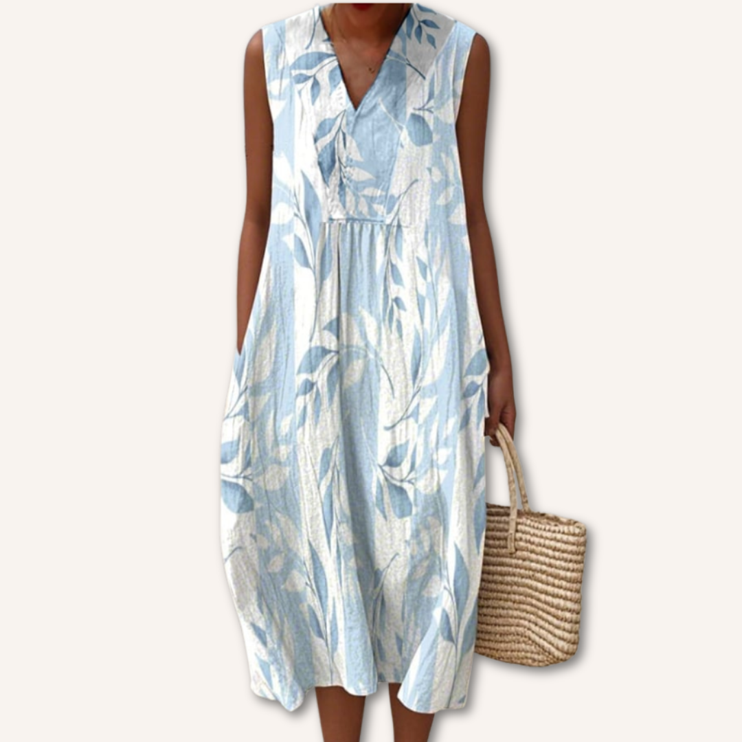 Robe Flowy Bleue