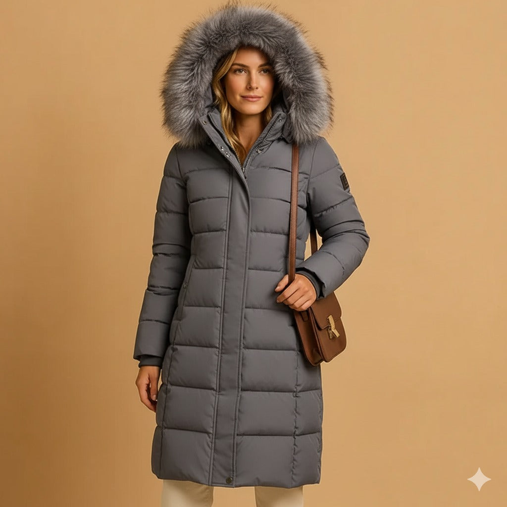 Doudoune longue femme | Veste d’hiver chaude et matelassée