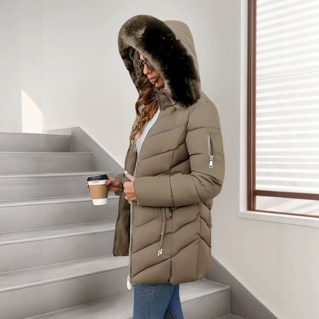 Doudoune femme slim a capuche - Chaude et polyvalente 3