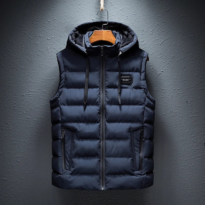 Doudoune sans manches pour homme avec capuche - Gilet isolant léger pour le printemps et l'automne 1