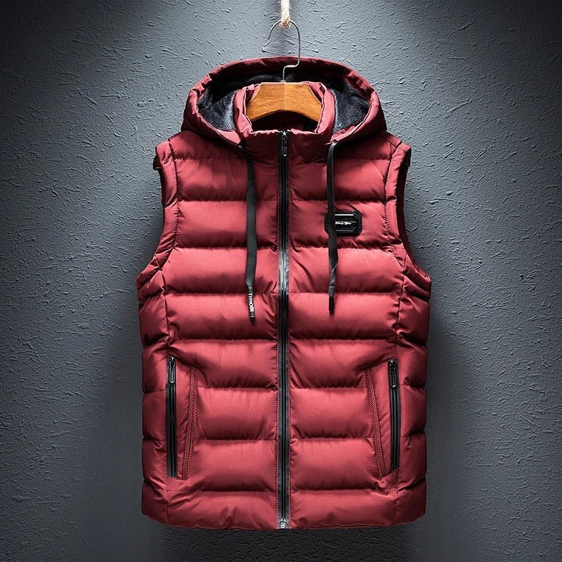 Doudoune sans manches pour homme avec capuche - Gilet isolant léger pour le printemps et l'automne 3