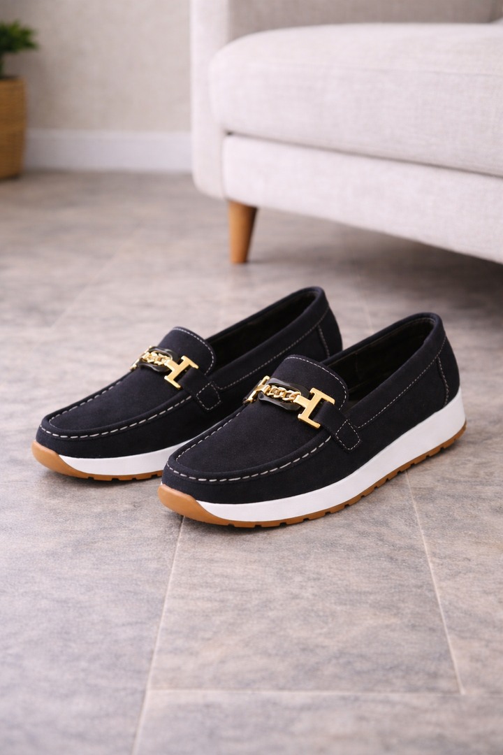 Élise - Mocassins Confort Femme avec Boucle Dorée et Semelle Plateforme Chic 5