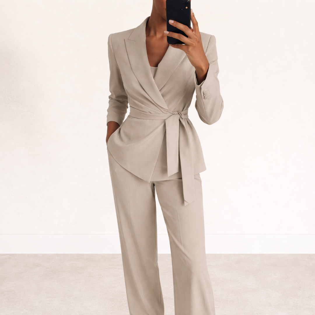 Emma | Ensemble deux pièces pour femme avec cravate 3