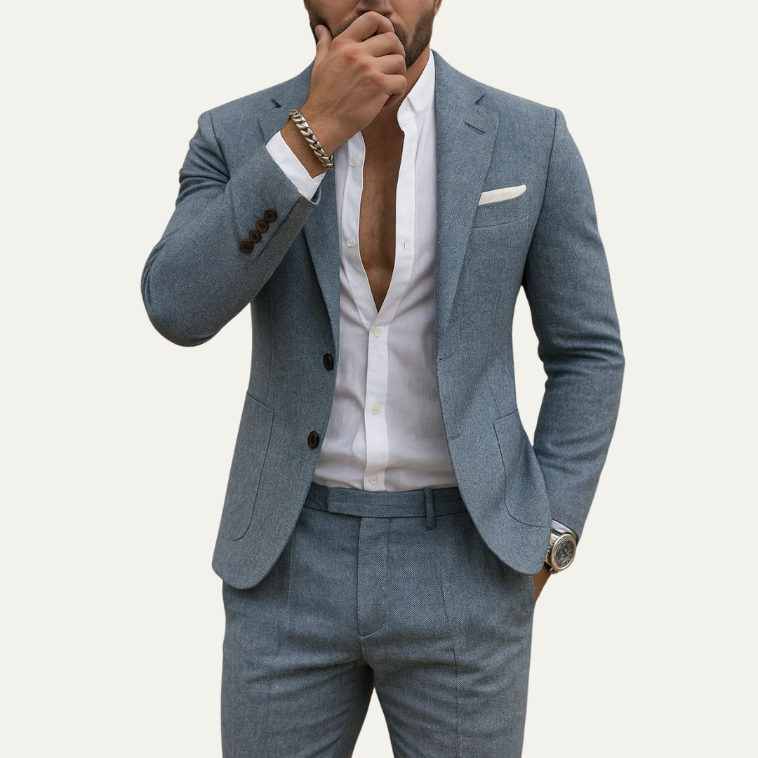 Ensemble Sheffield pour homme, coupe slim – Costume deux pièces pour mariage ou affaires 5