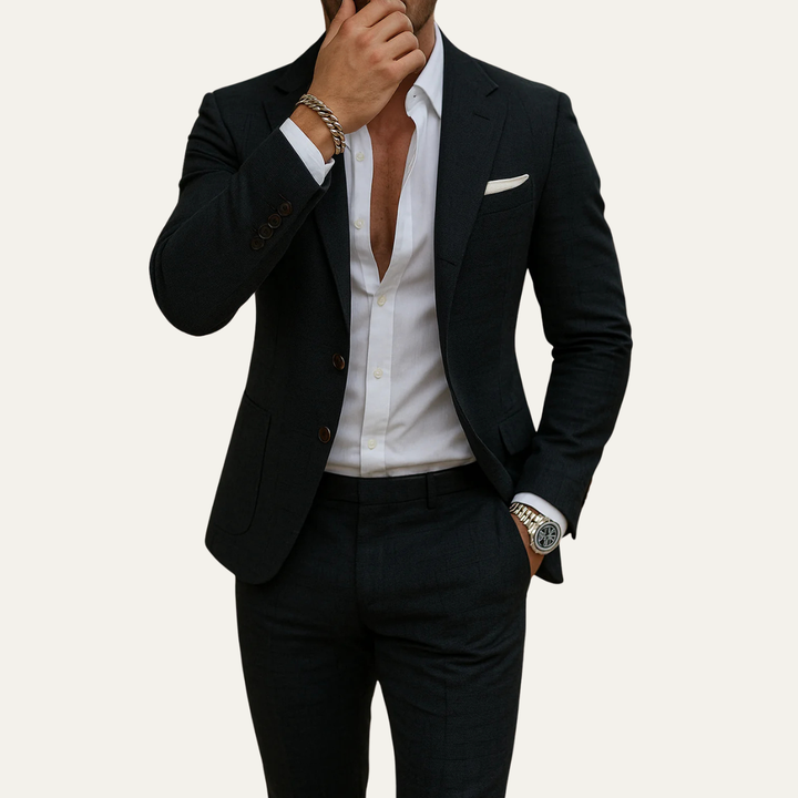 Ensemble Sheffield pour homme, coupe slim – Costume deux pièces pour mariage ou affaires 6