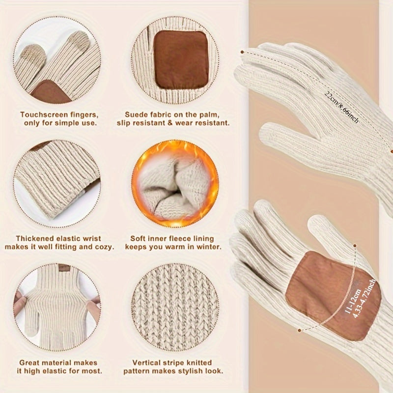 Ensemble accessoires hiver femme bonnet écharpe gants tactiles