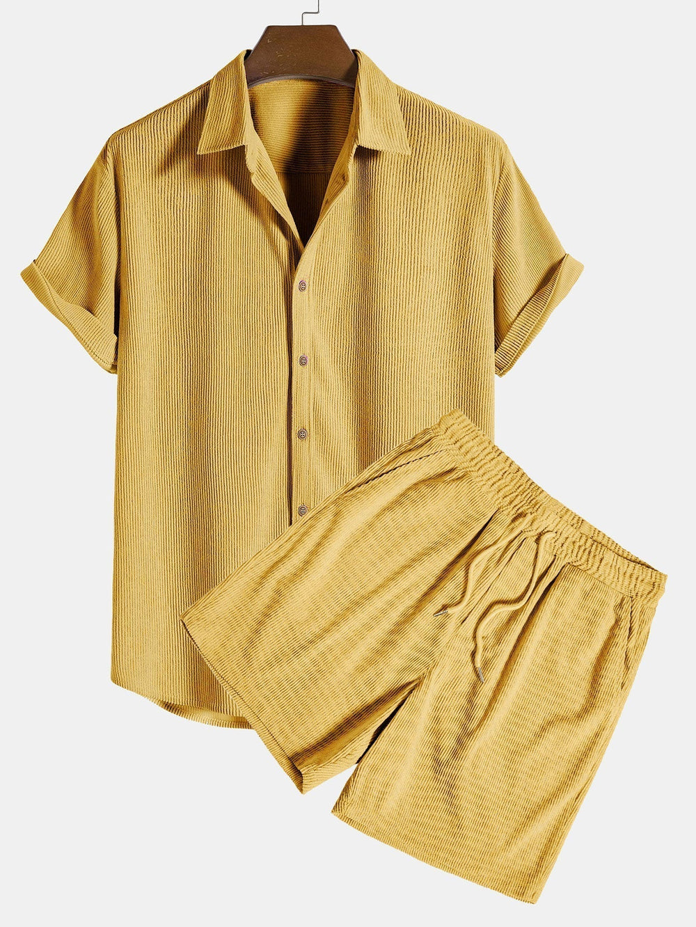 Ensemble d'été pour homme | Chemise légère à manches courtes et short | Ensemble aéré en tissu naturel 1