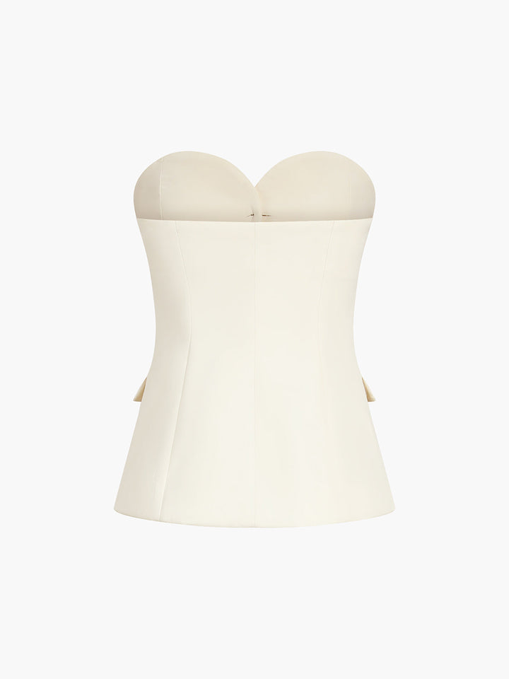 Ensemble femme bustier pantalon deux pièces élégant soirée